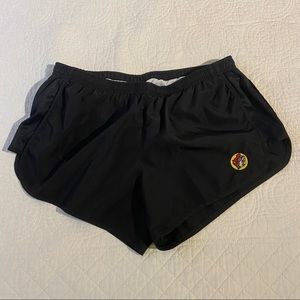 Buc-ee’s black athletic shorts with beaver logo